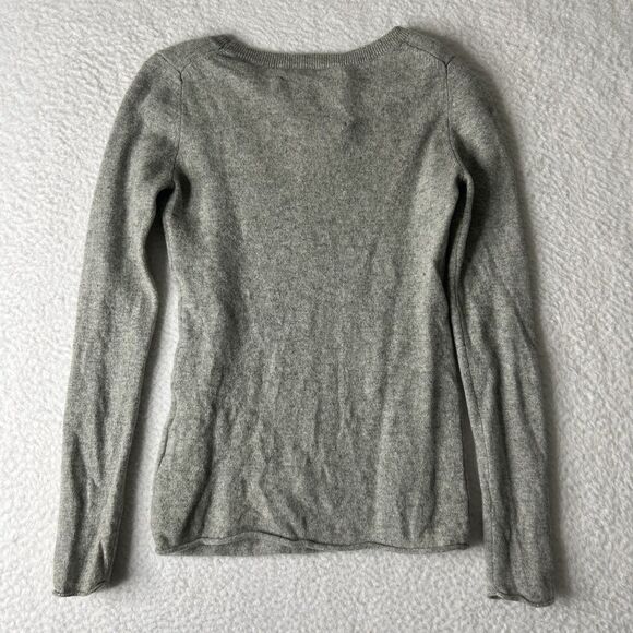 Old Navy Cashmere Sweater Pullover XS Womens Gray Crew Long Sleeve Quiet Luxury - Picture 2 of 6